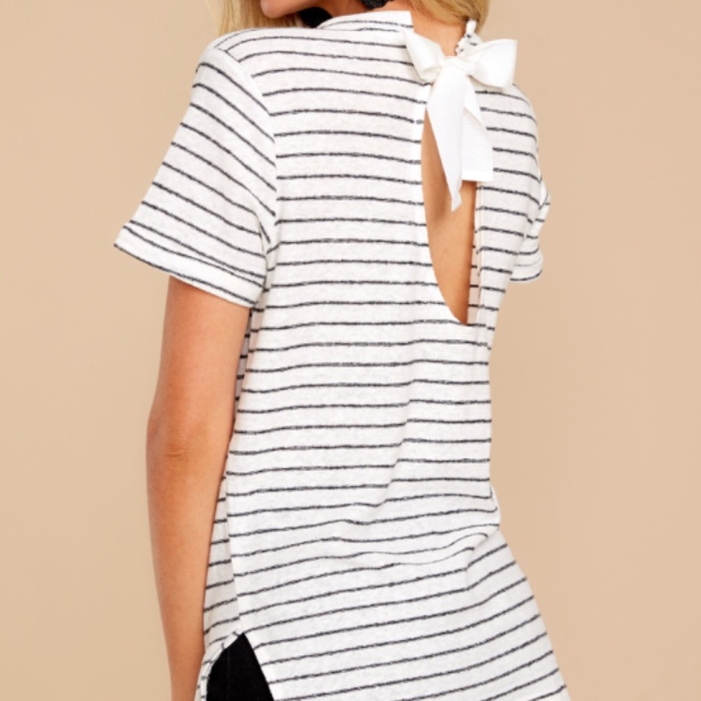 Love Stitch Striped tie top - Size M